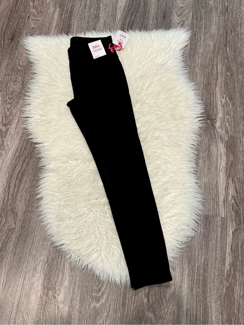 Justice Denim Leggings in black NWT girls' size 14.